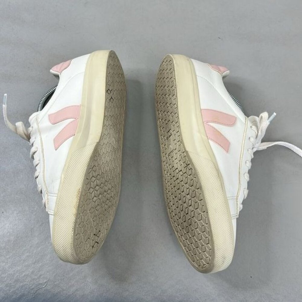 VEJA Logo Campo Leather Pink V Sneakers - Picture 4 of 15
